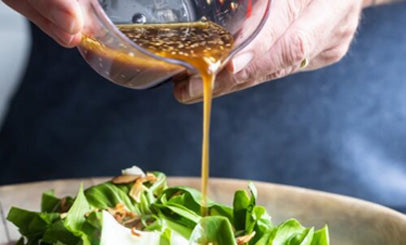 Salad with Black Sesame Oil Dressing