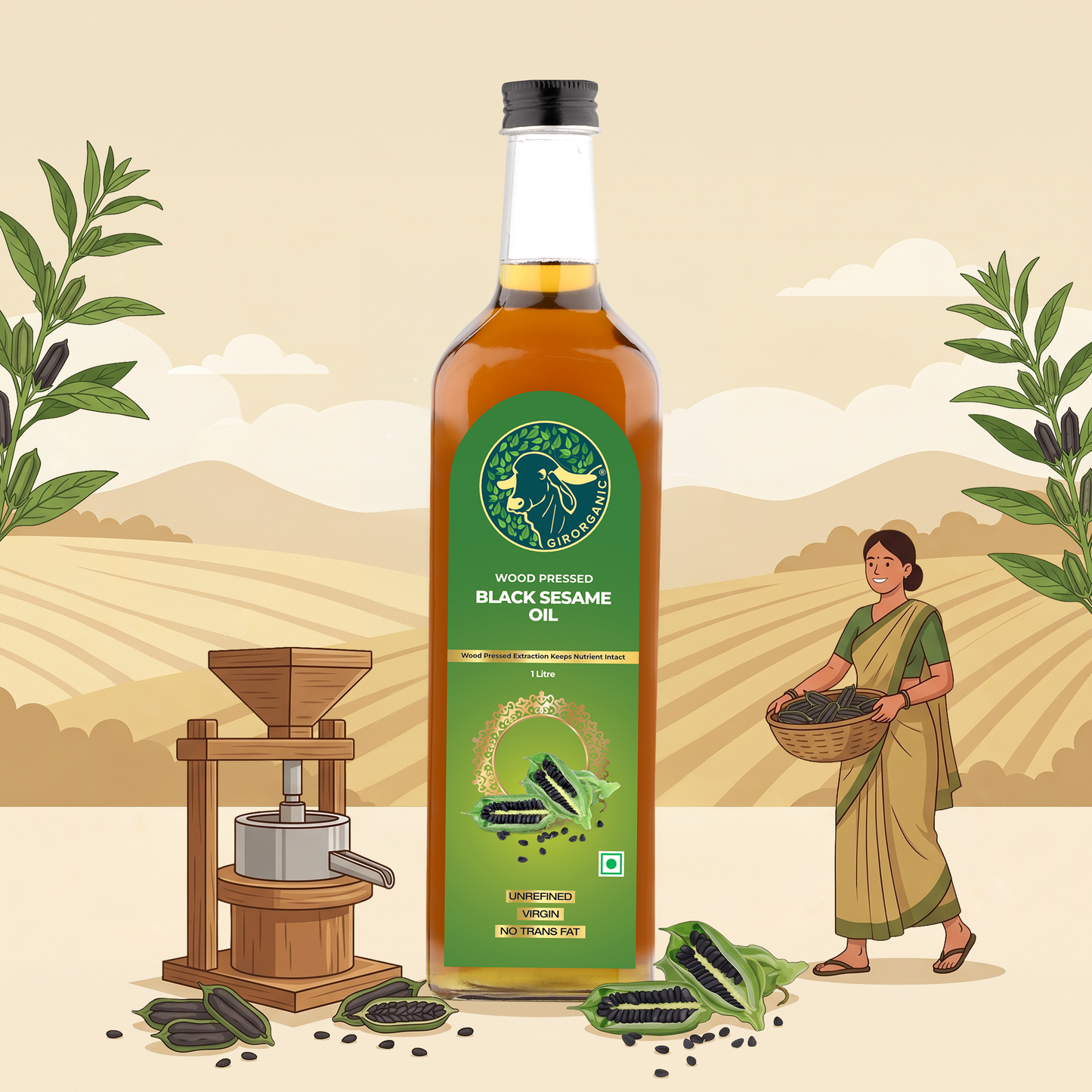 1L Glass Bottle