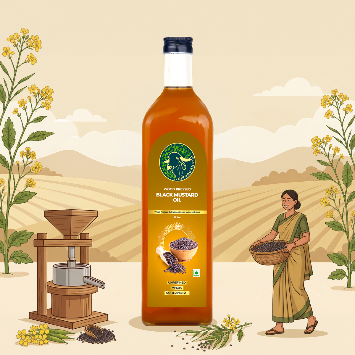 1L Glass Bottle